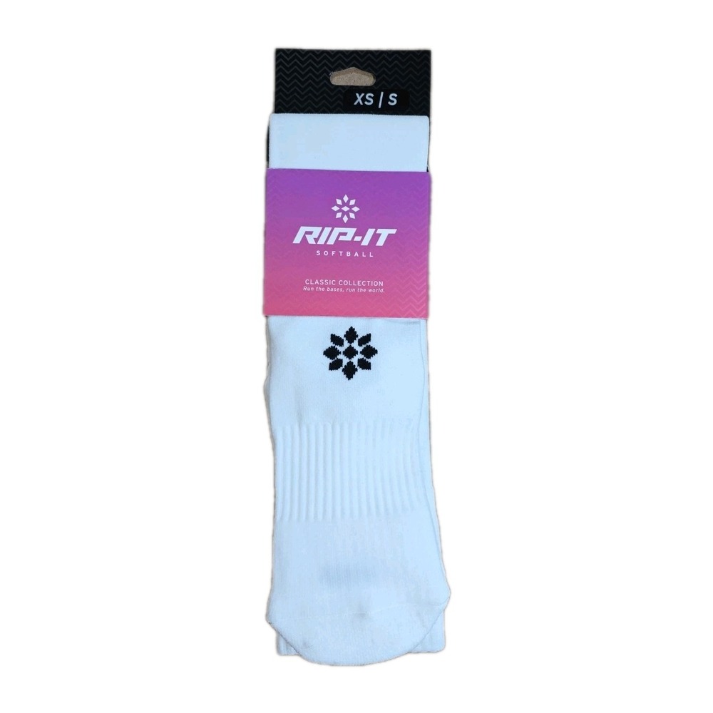 RIP-IT Over The Knee Softball Socks Classic XS/S- WHTIE NWT